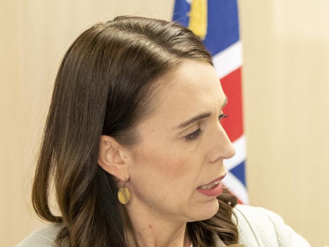 AUCKLAND, NEW ZEALAND - MARCH 14: New Zealand Prime Minister Jacinda Ardern displays a graph during a press conference on March 14, 2020 in Auckland, New Zealand. Ardern explained how New Zealand will attempt to slow the increase of coronavirus (COVID-19 ) cases with travel restrictions and self-quarantine upon arrival to New Zealand. (Photo by Dave Rowland/Getty Images)