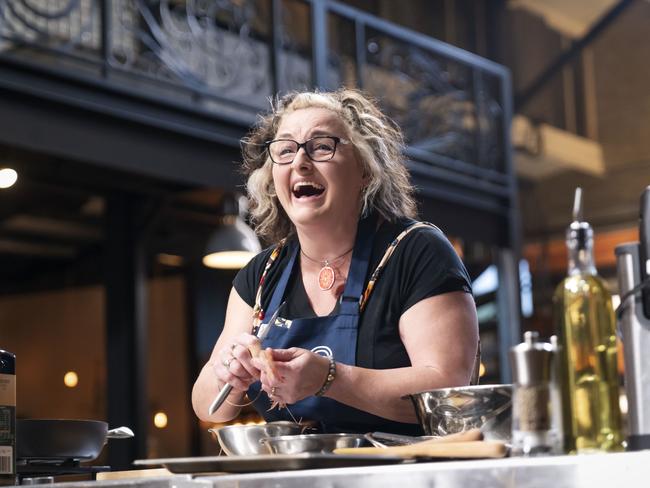 Julie Goodwin during filming for MasterChef Australia.