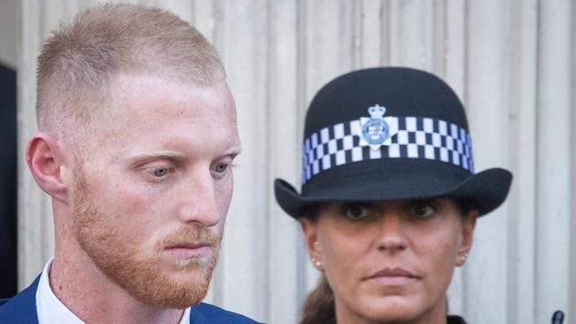 BRISTOL, ENGLAND - AUGUST 06: England Cricketer Ben Stokes leaves Bristol Crown Court on August 6, 2018 in Bristol, England. Ben Stokes, 27, Ryan Ali, 28 and Ryan Hale, 27, are jointly charged with affray outside a Bristol night club on September 25 last year.   (Photo by Matt Cardy/Getty Images)