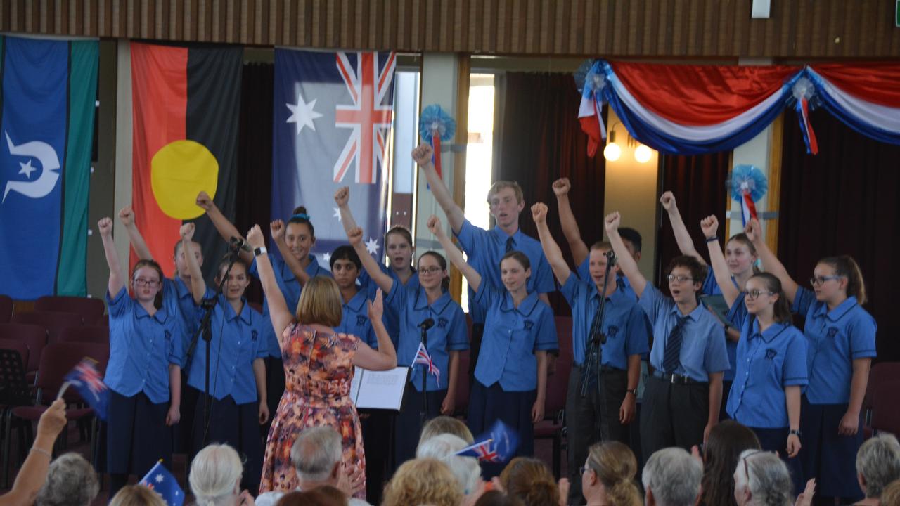 HEAR THE PEOPLE SING: Sue Dowideit-Reiger directs the Kingaroy High School choir at the Proms in the South Burnett concert at the Kingaroy Town Hall on Sunday, November 17. (Photo: Jessica McGrath)