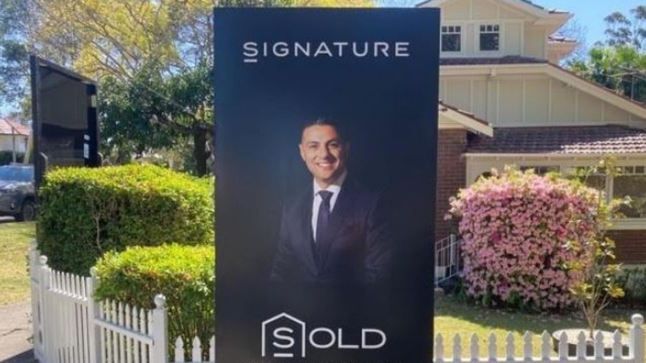 The agency said that the signs, like the two in this photo, have helped them sell houses quickly. Picture: Supplied