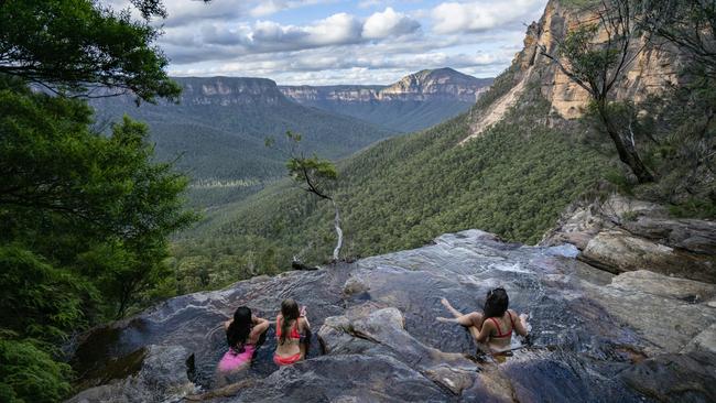 Rockpools overlooking the Blue Mountains. An image uploaded to Instagram by Lost Mountains.