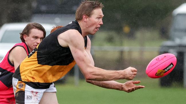 Tom Waters was best-on-ground for Lancefield. Picture: George Sal