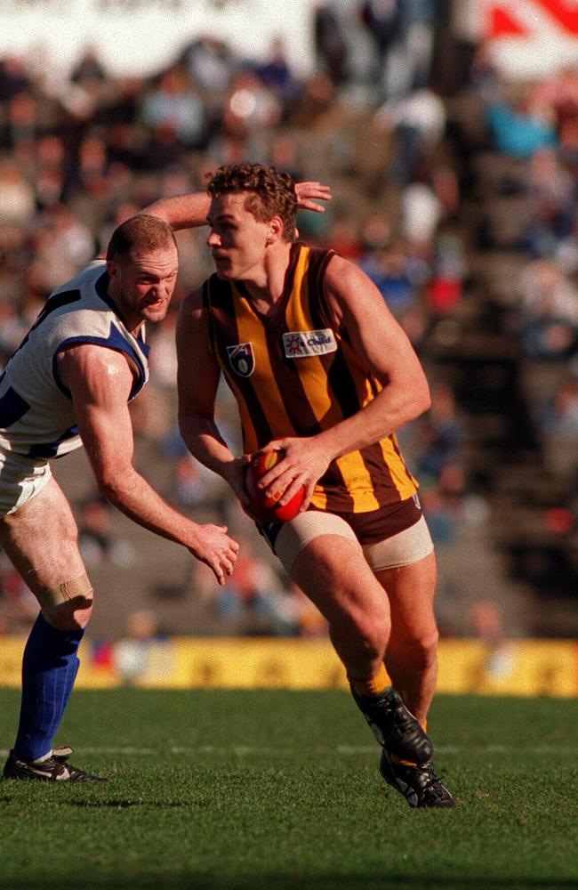 Hawthorn footballer Paul Dear in 1996.