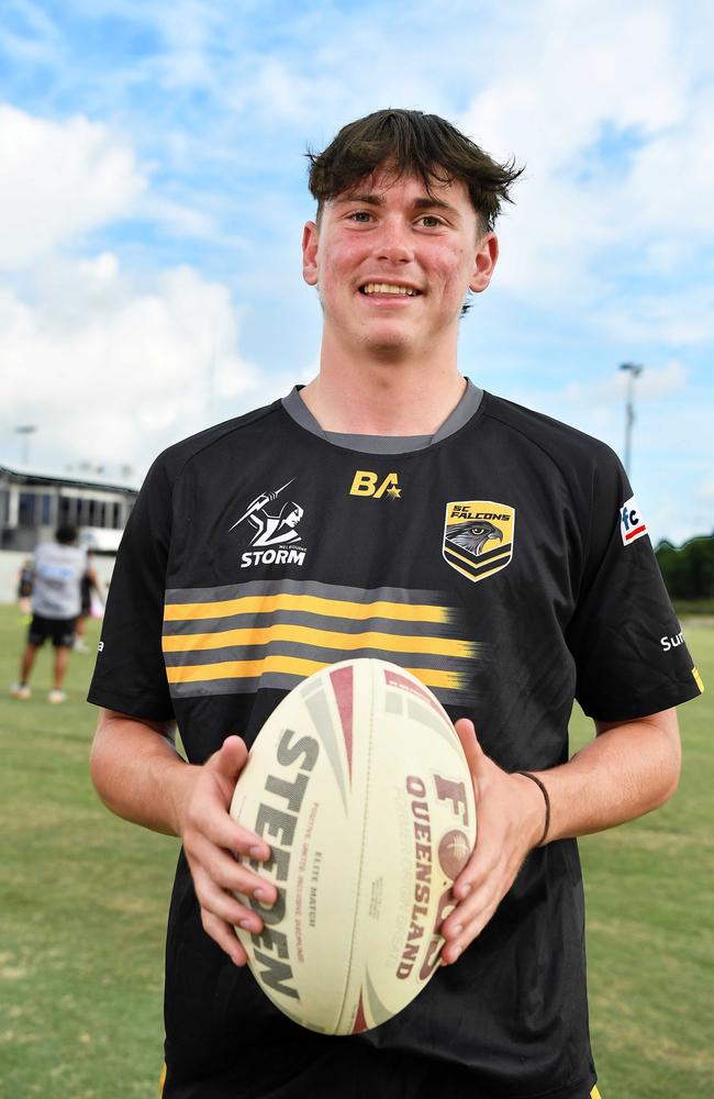 Sunshine Coast Falcons Mal Meninga talent Nate Thompson. Picture: Patrick Woods.