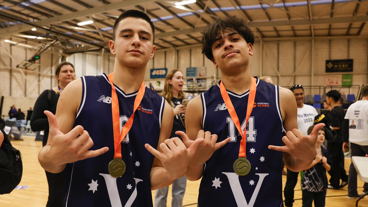 Victoria Metro's Austin Kirikiri and Zane Windsor. Picture: Michael Farnell/Sports Imagery Australia