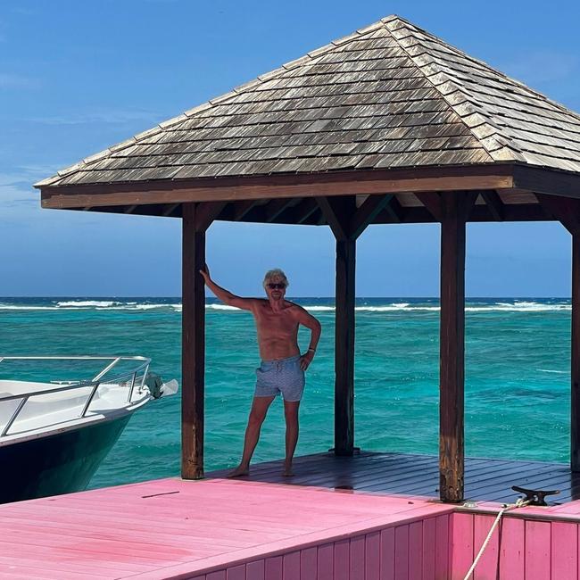 He then goes for a walk while his assistant reads out his emails, before heading back to the gym for around 20 minutes. Picture: Instagram/richardbranson