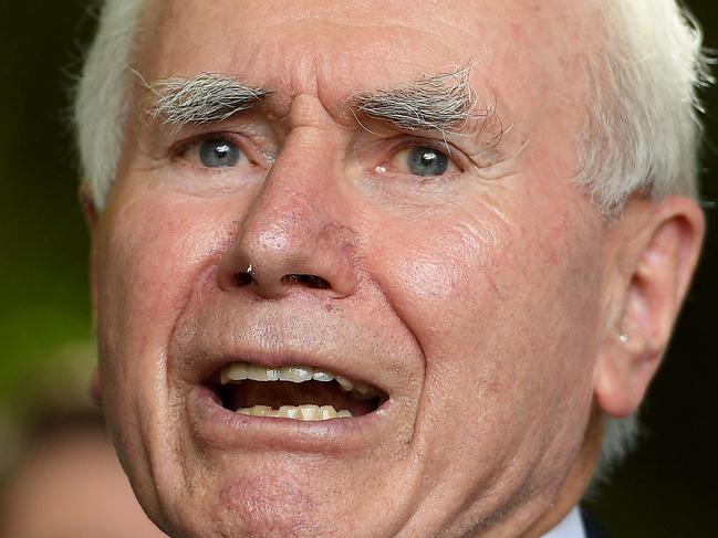 Former prime minister John Howard speaks to the media in Eastwood, Sydney, Thursday, December 7, 2017. (AAP Image/Dan Himbrechts) NO ARCHIVING