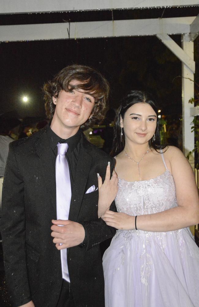 Graduate Darcy Collins and partner D’arcy Ashton at Wilsonton State High School formal at Clifford Park Racecourse, Wednesday, November 13, 2024. Picture: Tom Gillespie