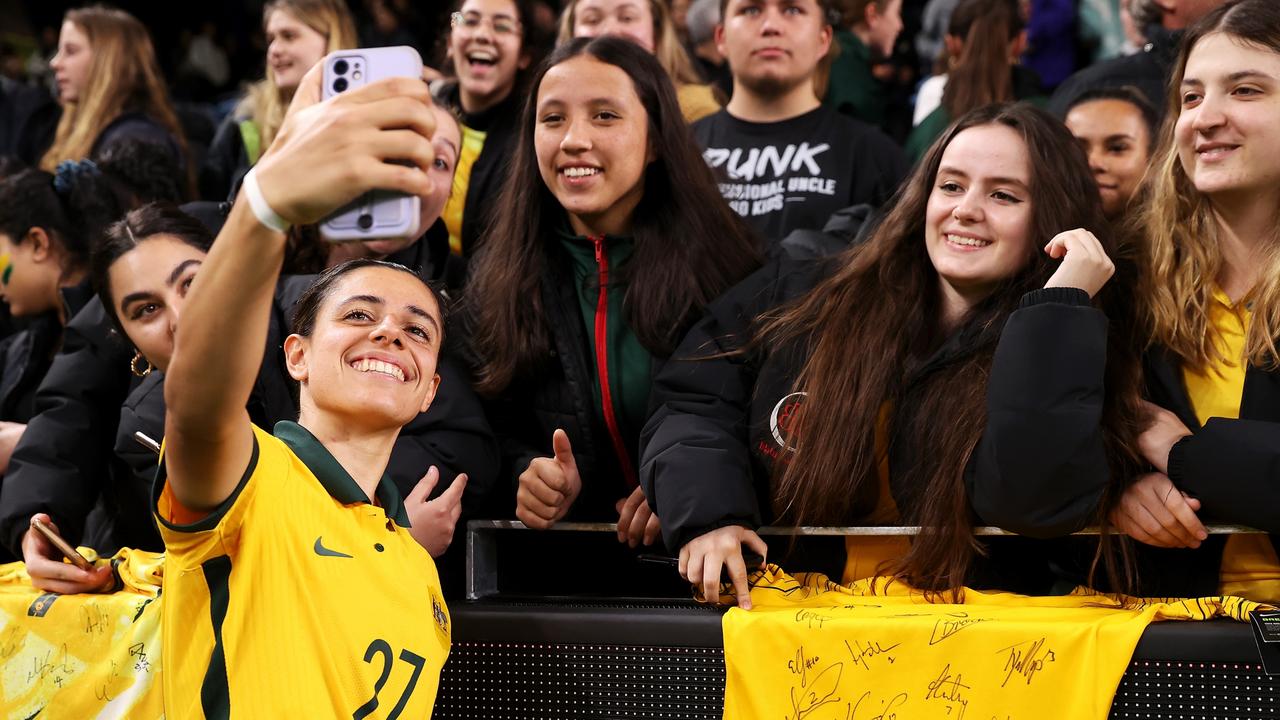 Stadium Australia has been at full capacity for each of the two Matildas’ matches played there so far. Picture: Mark Kolbe/Getty Images