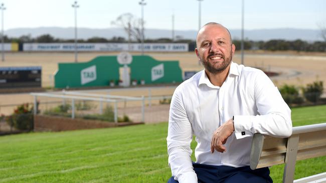 Former Harness Racing SA chairman George Fiacchi at Globe Derby Park. Picture: Naomi Jellicoe