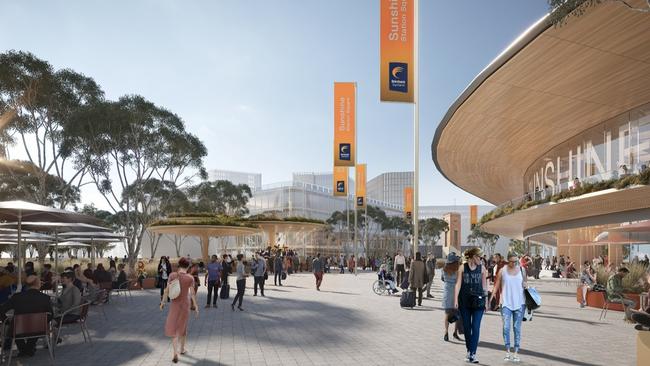 Render for Sunshine Super Hub and Albion Station proposal. Picture: Brimbank Council