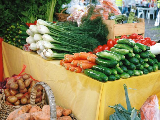 Clean and fresh vegies tempt the palate at Noosa Farmers Market.