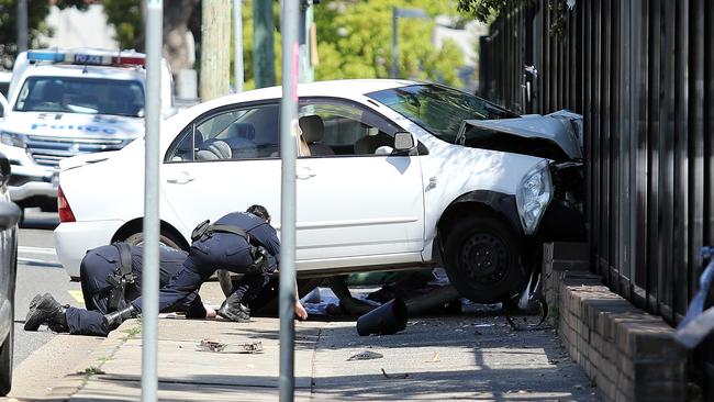 The scene of the distressing fatal crash.