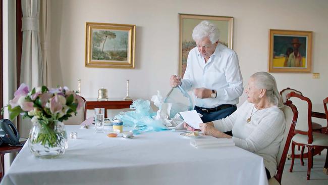 Frank Lowy and his wife Shirley in the documentary. Picture: Netflix