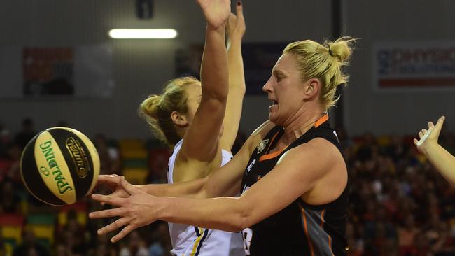 The Flames playing Townsville Fire in the semi-finals of the last competition.