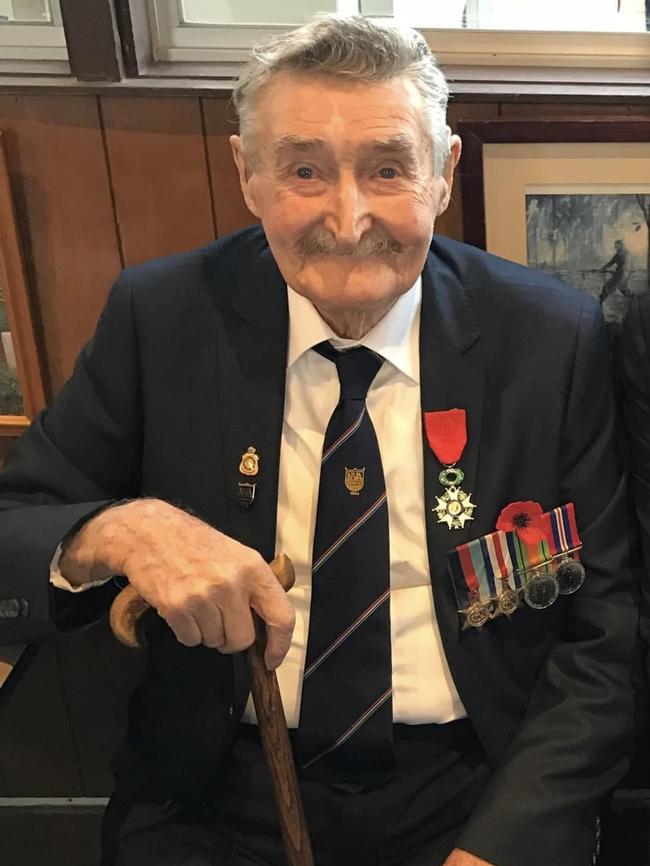 Derek Dawson, one of the last remaining Normandy WWII veterans. Picture: Port Noarlunga RSL