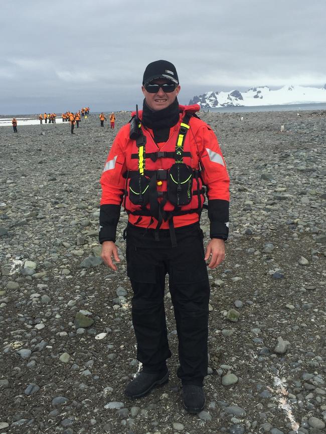 Robin West in Antarctica.