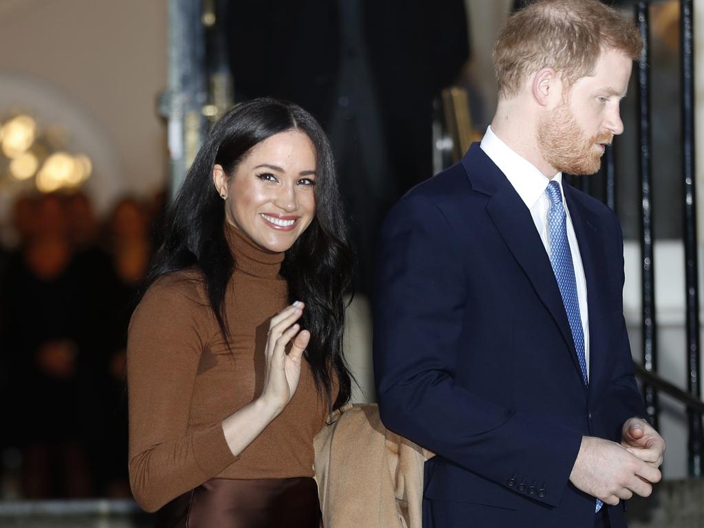 Prince Harry and Meghan, Duchess of Sussex leave Canada House in London on January 7. Picture: Frank Augstein/AP