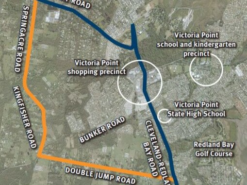 Victoria Point Bypass map. Source: Department of Transport and Main Roads.