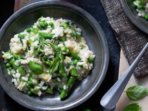 Risotto with asparagus.