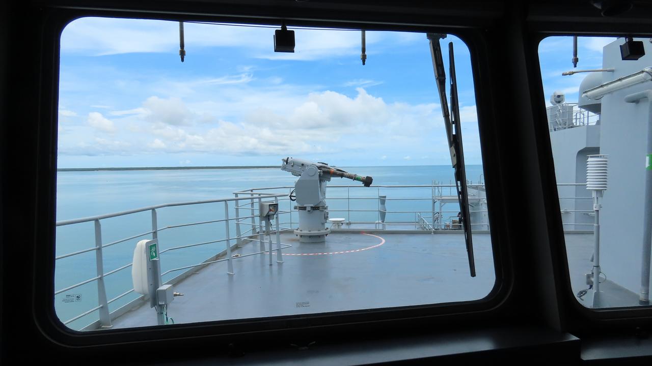 Darwin, NT, 29/1/25: French navy supply ship Jacques Chevallier arrives in Darwin as part of Frances Clemenceau mission in the Indo Pacific. Picture: Fia Walsh.