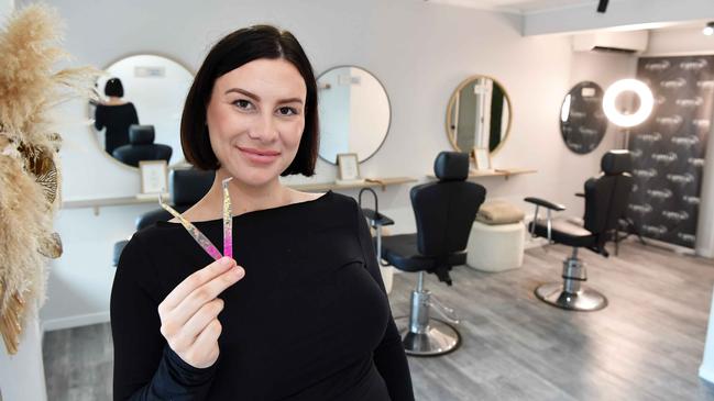 Owner Taylah Alexander of Capital Beauty at Buderim won the best brow specialist comp. Picture: Patrick Woods.