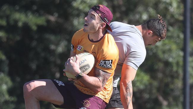 Darius Boyd takes a high at training. Picture: Annette Dew