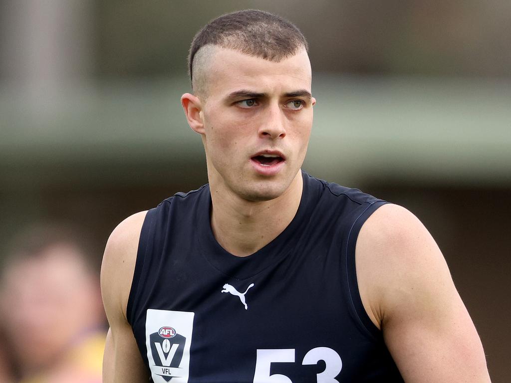 Alex Cincotta has slotted nicely into the Blues backline. Picture: Jonathan DiMaggio/AFL Photos/via Getty Images