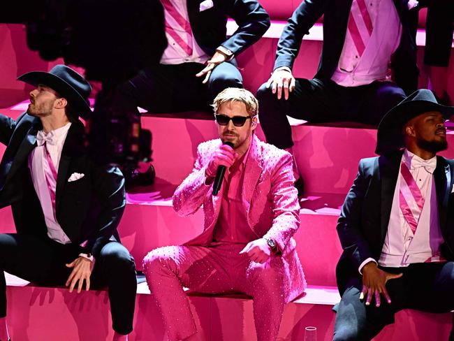 Ryan Gosling performs "I'm Just Ken" from Barbie. Picture: AFP