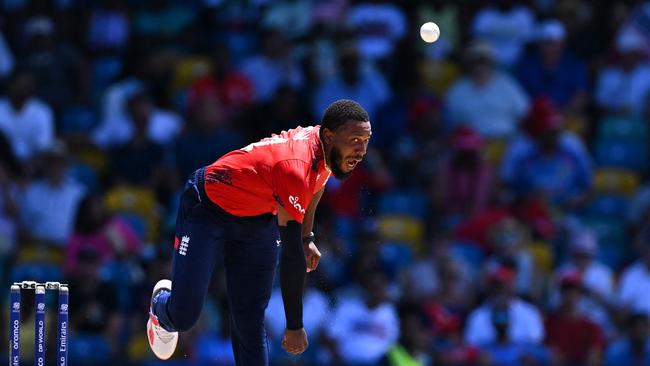 England fast bowler Chris Jordan will return to the Hobart Hurricanes for at least two more seasons after signing a new deal this week. Picture: Chandan Khanna / AFP