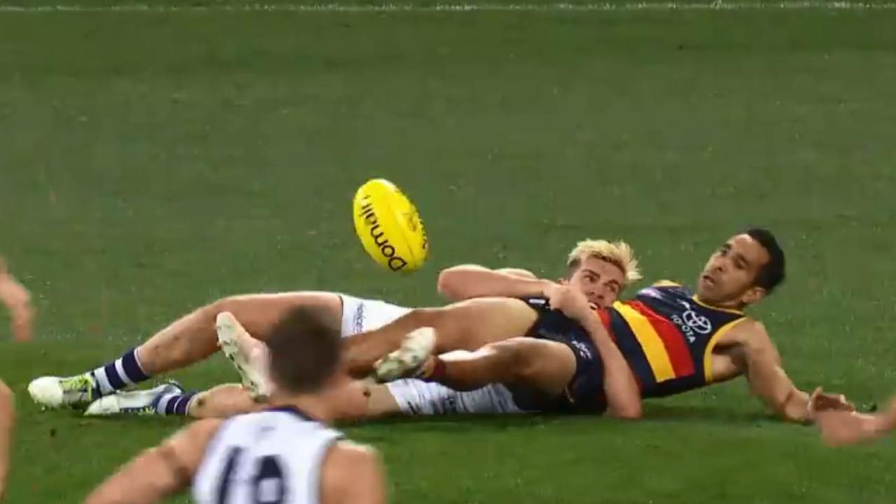 Eddie Betts wasn't pinged for holding the ball.