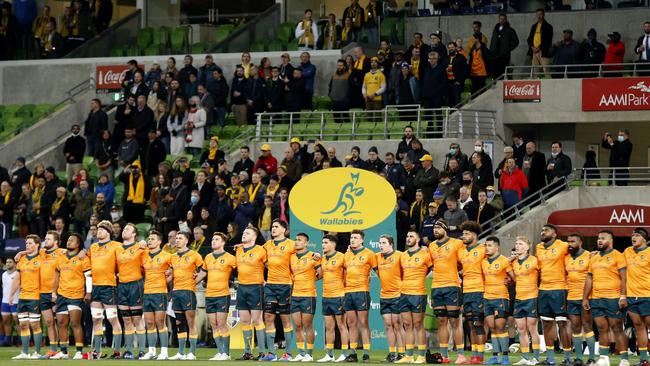 A positive case attended the Wallabies-France match at AAMI Park on Tuesday night. Picture: Darrian Traynor/Getty Images