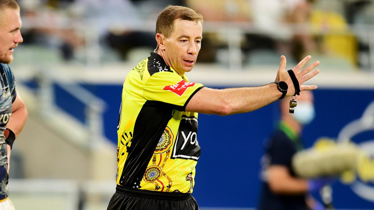 NRL; North Queensland Cowboys Vs Canberra Raiders at Queensland Country Bank Stadium, Townsville. Referee Ben Cummins. Picture: Alix Sweeney