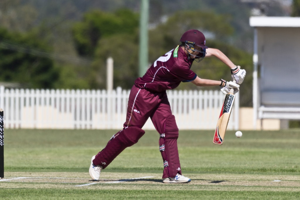 Sam Neale for Queensland against Victoria in Australian Country Cricket Championships round two at Rockville Oval, Friday, January 3, 2020. Picture: Kevin Farmer