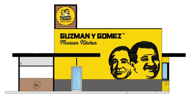 Concept art for the new Toowoomba Guzman Y Gomez drive-through Mexican restaurant, which has been proposed for a site on Bridge Street in Wilsonton.