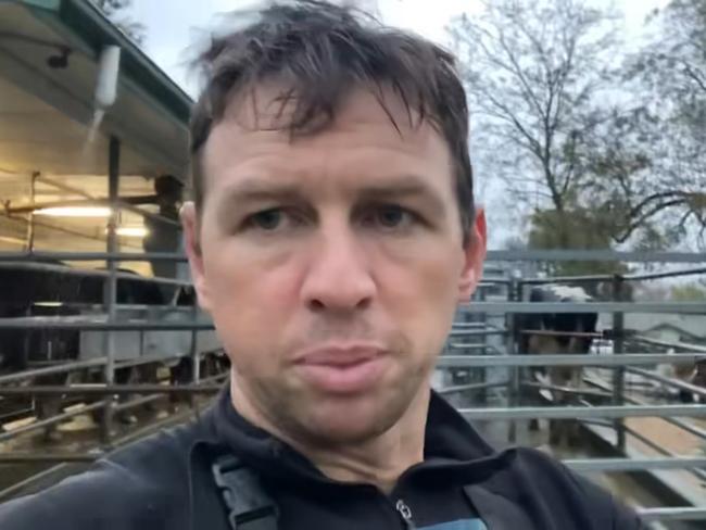 Dairy farmer James McRae says at least two Barrington farmers have lost their herds of cattle. Picture: Facebook/James McRae