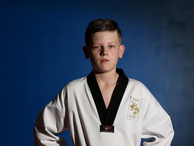 Eleven year old James Leo , pictured at Elite Martial Arts & Fitness Centre in Minchinbury, is a Local Sports Star nominee from the sport of Taekwondo