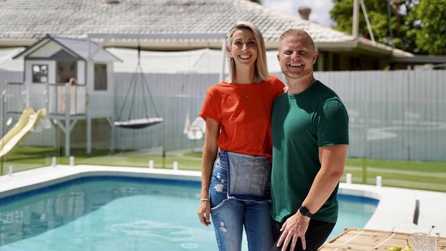 Aaron and Daniella Winter's reno project at a home in Sorrento on the Gold Coast.