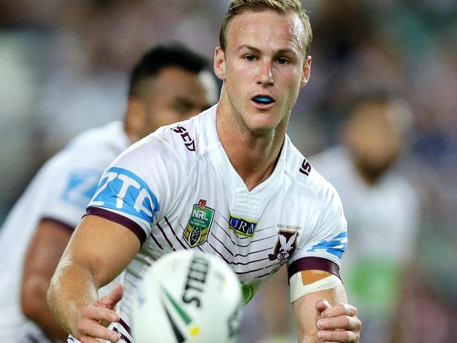 Manly's Daly Cherry-Evans helped convince Ben Barba not to give up the NRL. Picture Gregg Porteous