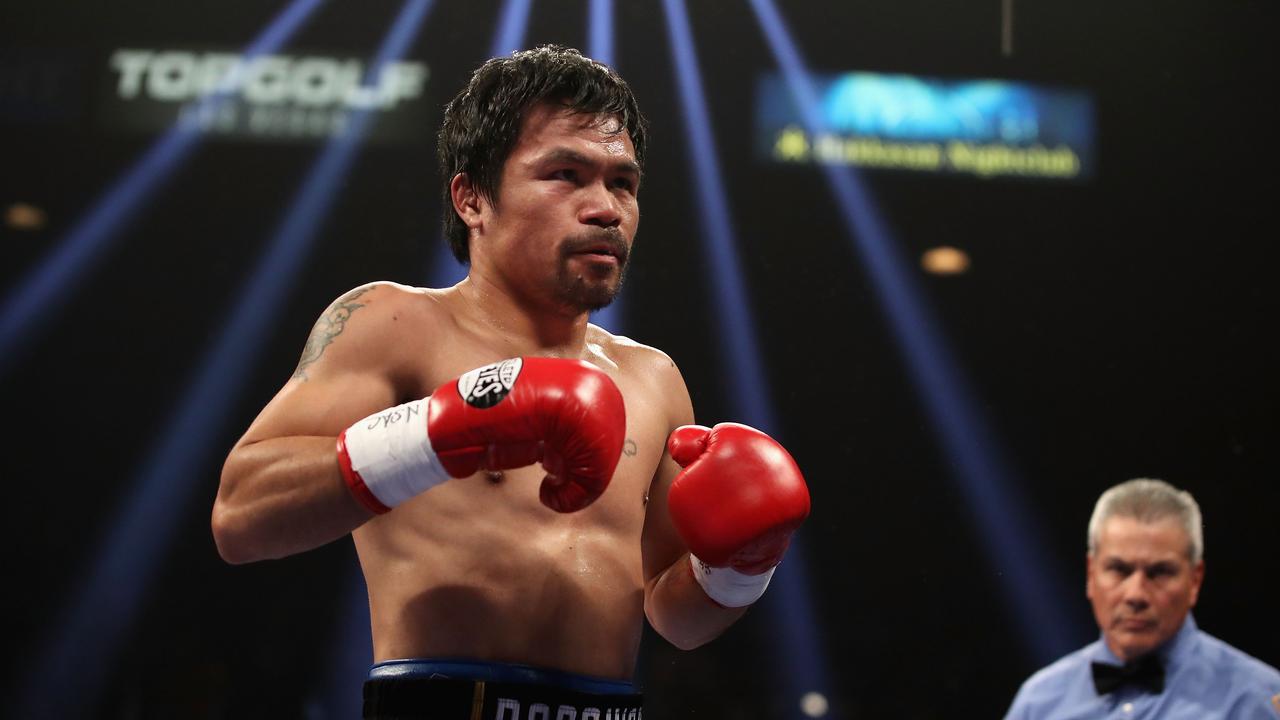 Manny Pacquiao in the ring during the WBA welterweight championship against Adrien Broner at MGM Grand Garden Arena on January 19, 2019 in Las Vegas, Nevada. (Photo by Christian Petersen/Getty Images)