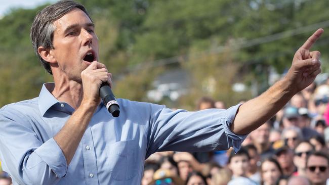 Beto O’Rourke addresses a public event in Austin last year. Picture: AFP.