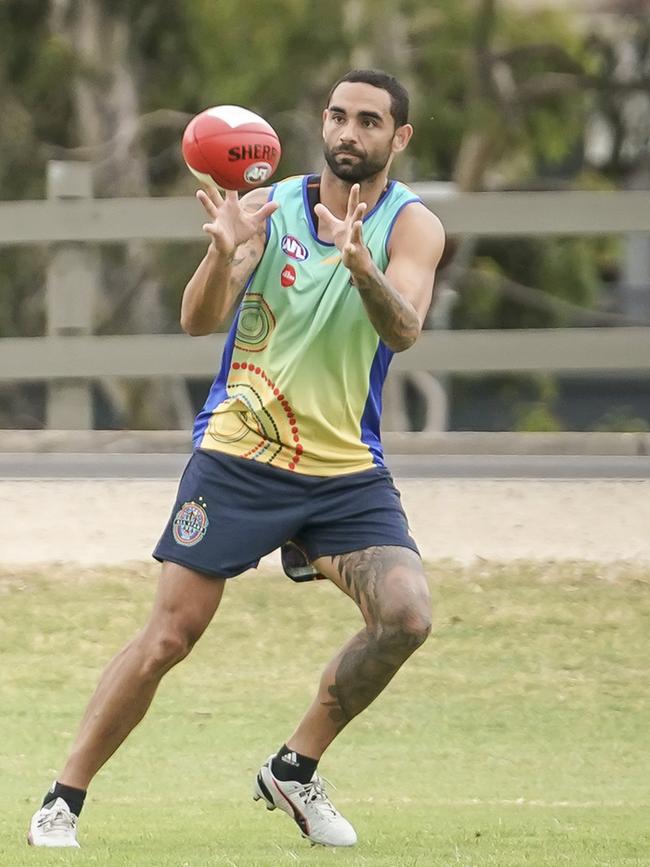 AFL Indigenous All Stars training at Park 10 Uni Oval, Monday February 18, 2019, Shaun Burgoyne — pic AAP/MIKE BURTON