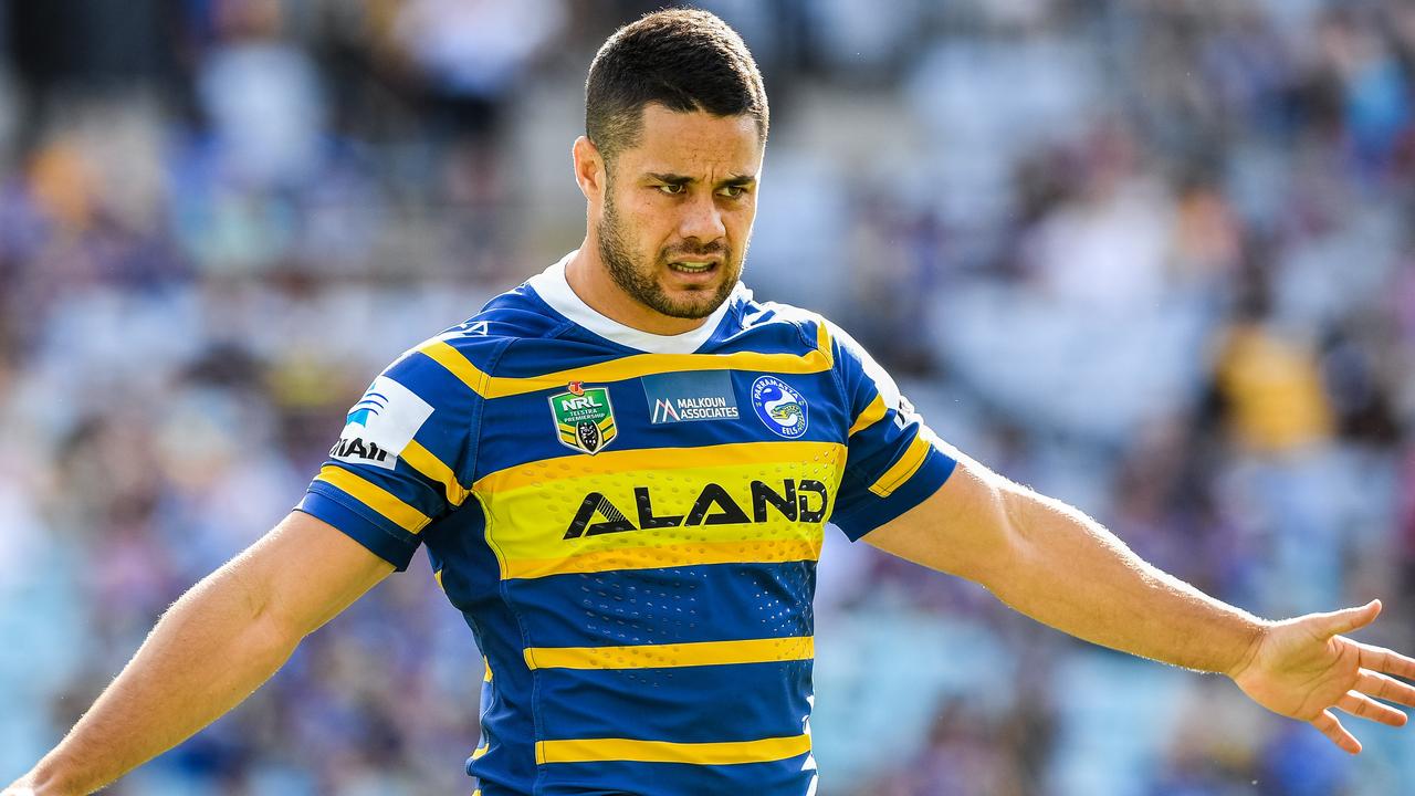 Jarryd Hayne for the Eels during the Round 7 NRL match between the Parramatta Eels and the Manly-Warringah Sea Eagles.