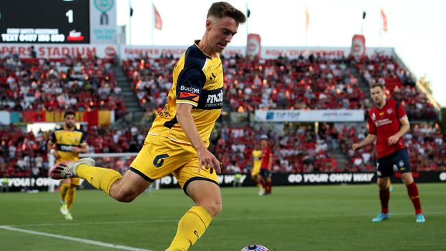 Max Balard is building a stellar reputation in the Netherlands after leaving Central Coast Mariners for NAC Breda this season on the way to earning his maiden Socceroos call-up. Picture: Kelly Barnes / Getty Images