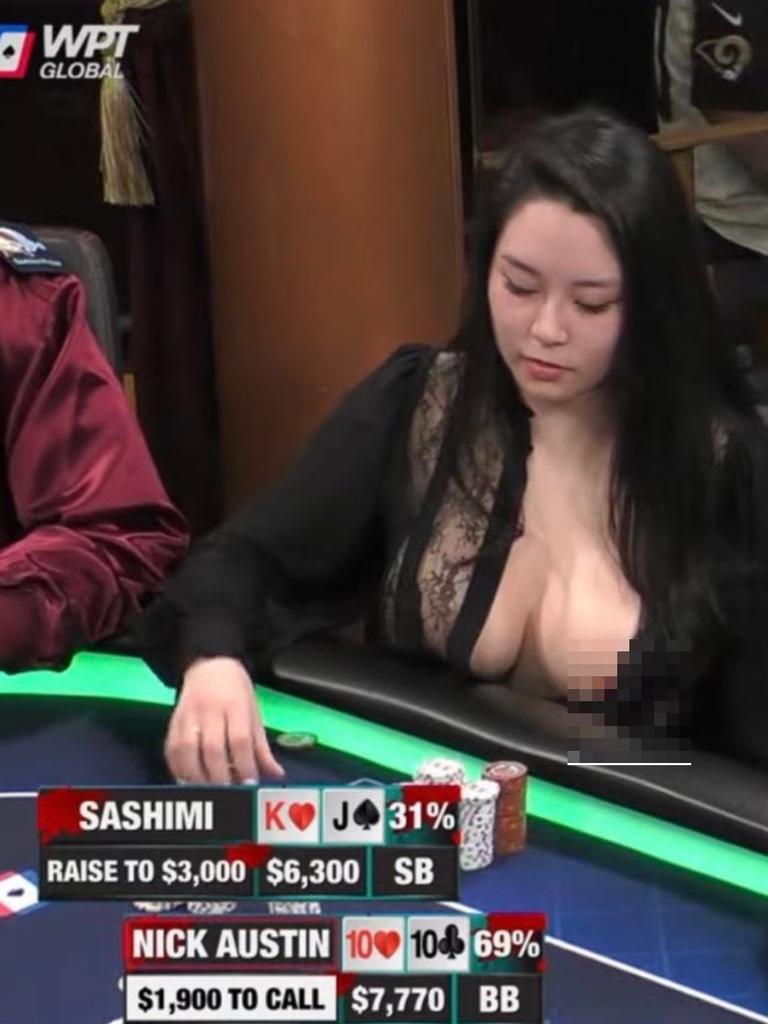 Sashimi Poker news: Instagram star suffers wardrobe malfunctions