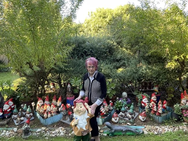 Wyndham councillor Heather Marcus has transformed her garden into a gnome sanctuary, having recycled most of them from tips to reduce waste.