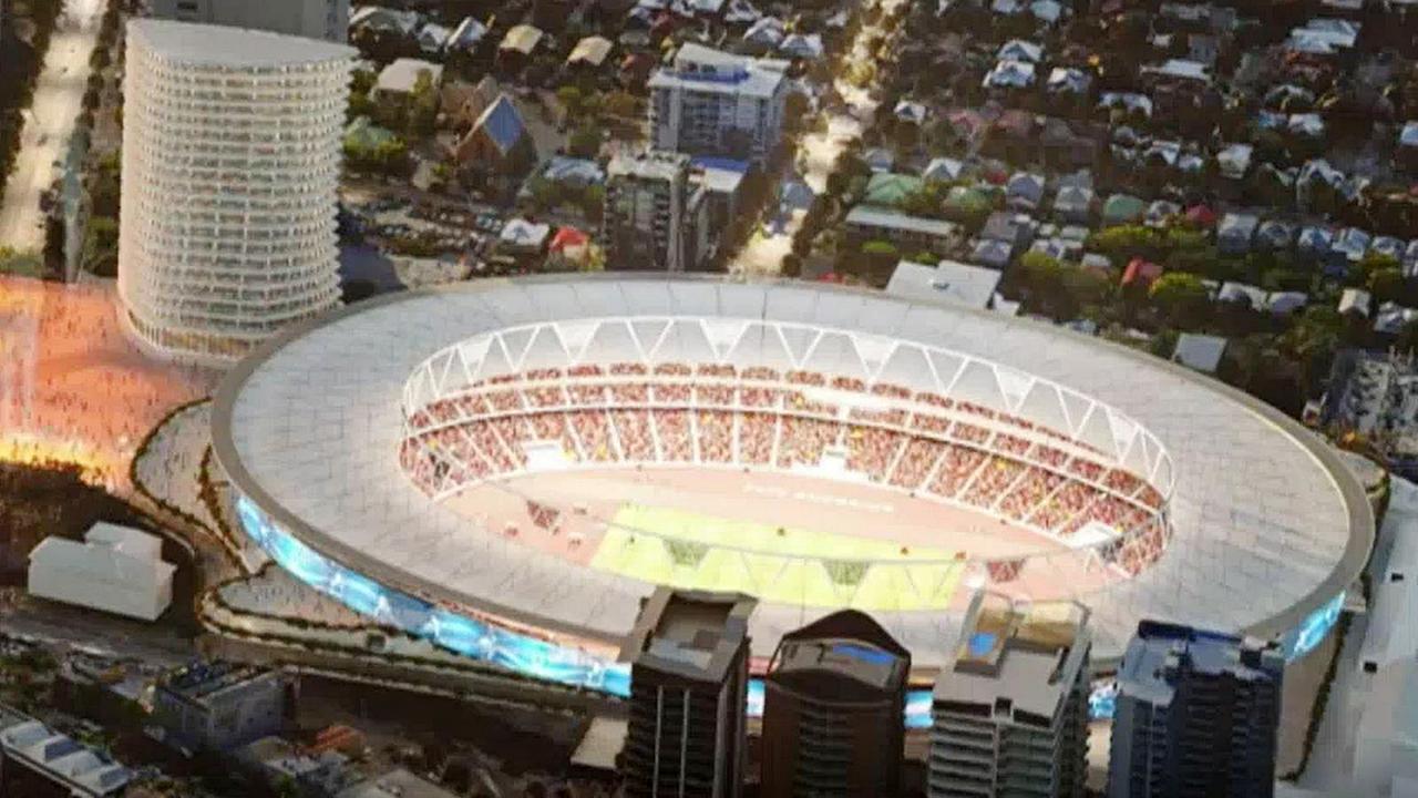 An early concept of the Gabba for the Brisbane Olympics