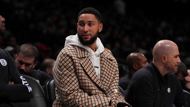 Simmons is once again watching on from the bench. Mitchell Leff/Getty Images/AFP.