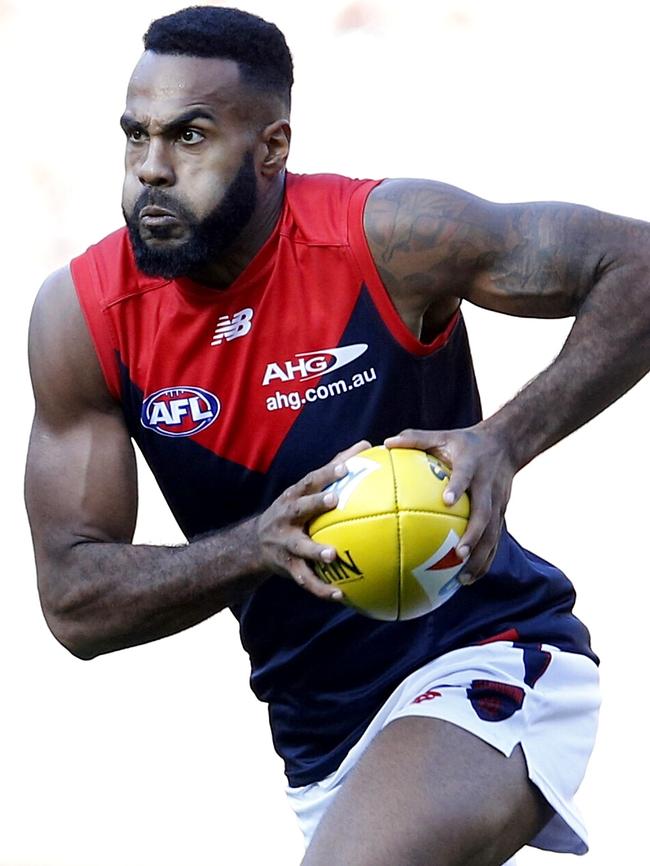 Heritier Lumumba is enjoying Melbourne’s rise up the ladder. Picture: Michael Klein